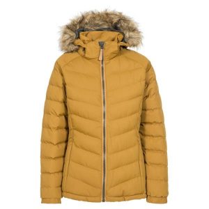 Trespass Nadina - Kurtka damska wyściełana w kolorze złotym brązu. Brązowe kurtki Trespass, bez wzorów, z puchu, bez kaptura. Za 320,99 zł.