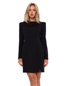 Made of emotion Sukienka w kolorze czarnym rozmiar: M. Czarne sukienki Made Of Emotion, na co dzień, m, bez wzorów, bez kołnierzyka, bez ramiączek, mini, proste. Za 182,72 zł.