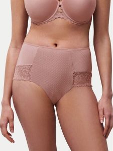 Chantelle Figi klasyczne z wysokim stanem Sublime C19WC6 Beżowy. Brązowe figi Chantelle, bez wzorów, z syntetyku. Za 195,00 zł.