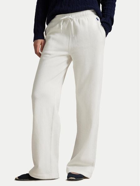 Polo Ralph Lauren Spodnie dresowe 211977959003 Biały Wide Leg. Białe spodnie dresowe Polo Ralph Lauren, xl, bez wzorów, z bawełny. Za 489,99 zł.