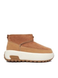 Roxy Śniegowce CEO-V12-1037 Beżowy. Brązowe buty zimowe Roxy, z materiału, bez obcasa, bez zapięcia. Za 249,99 zł.