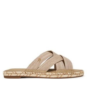 Espadryle Tommy Hilfiger. Brązowe espadryle TOMMY HILFIGER, bez wzorów, bez obcasa. Za 219,99 zł.