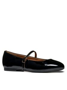 Geox Baleriny D New Palmaria D664JA 66 C9999 Czarny. Czarne balerinki Geox, bez wzorów, z lakierowanej skóry, bez obcasa, bez zapięcia. Za 449,99 zł.