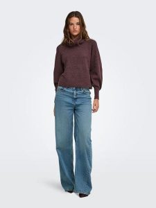 ONLY Sweter w kolorze brązowym rozmiar: S. Brązowe golfy ONLY, bez wzorów. Za 85,45 zł.
