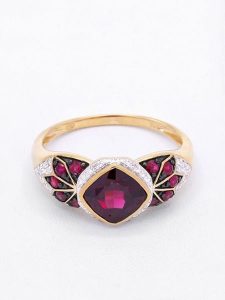 Maison héritage PARIS Złoty pierścionek "Yassmine" z diamentami rozmiar: 54. Żółte pierścionki Maison héritage PARIS, z diamentem, złote. Za 2 783,99 zł.