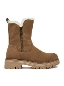 Clara Barson Botki CEO-WS6382-01 Brązowy. Brązowe botki Clara Barson, bez wzorów, z materiału, bez obcasa, na płaskiej podeszwie, bez zapięcia. Za 179,99 zł.