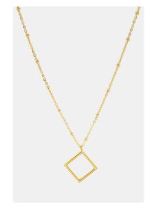 MOODE Naszyjnik "Julie" z zawieszką - dł. 42 cm rozmiar: onesize. Żółte naszyjniki MOODE, ze stali. Za 34,99 zł.