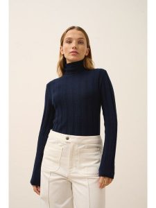 Just Cashmere Kaszmirowy golf "Serelith" w kolorze granatowym rozmiar: XL. Niebieskie golfy Just Cashmere, bez wzorów, z kaszmiru. Za 371,52 zł.