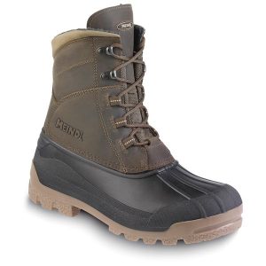Buty terenowe damskie zimowe Meindl Cervinia Lady. Brązowe buty zimowe MEINDL, bez obcasa, bez zapięcia. Za 859,00 zł.