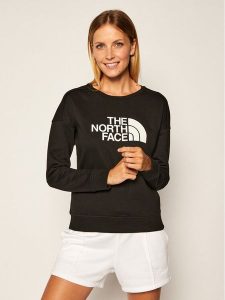 The North Face Bluza Drew Peak Crew NF0A3S4G Czarny Regular Fit. Czarne bluzy The North Face, l, bez wzorów, z bawełny, bez kaptura. Za 259,99 zł.
