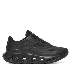 Sneakersy Reebok. Czarne buty sportowe Reebok, bez wzorów, bez zapięcia, do biegania. Za 289,99 zł.