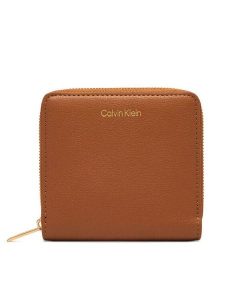 Calvin Klein Portfel LV04F1120G Brązowy. Brązowe portfele Calvin Klein, bez wzorów, ze skóry. Za 249,99 zł.