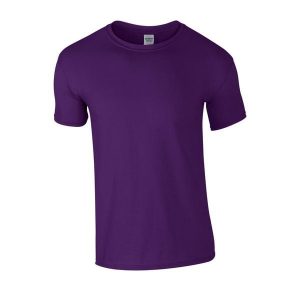 Koszulka Softstyle Dla Dorosłych Unisex. Fioletowe bluzki GILDAN, xl, bez wzorów, sportowe, bez kołnierzyka, bez ramiączek. Za 33,99 zł.