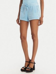 Juicy Couture Szorty sportowe Tamia JCWHS126305 Błękitny Regular Fit. Niebieskie spodenki sportowe Juicy Couture, xs, bez wzorów, z syntetyku. Za 239,99 zł.