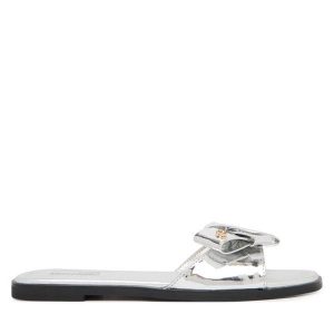 Klapki LOVE MOSCHINO. Szare klapki LOVE MOSCHINO, bez wzorów, bez obcasa. Za 476,99 zł.