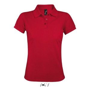Damska koszulka polo Sol's Prime. Czerwone bluzki SOL'S, s, bez wzorów, eleganckie, bez kołnierzyka, bez ramiączek. Za 121,50 zł.