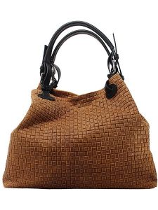 ORE10 Skórzana torebka w kolorze jasnobrązowym - 34 x 29 x 18 cm rozmiar: onesize. Brązowe shopper bag ORE10, bez wzorów, z materiału, przez ramię, bez dodatków. Za 245,96 zł.
