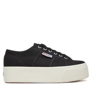 Superga. Czarne trampki Superga, bez wzorów, bez zapięcia. Za 179,99 zł.