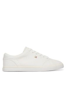 Tommy Hilfiger Tenisówki Th Low Profile Vulc Canvas FW0FW09102 Biały. Białe trampki TOMMY HILFIGER, bez wzorów, z materiału, bez zapięcia. Za 289,99 zł.