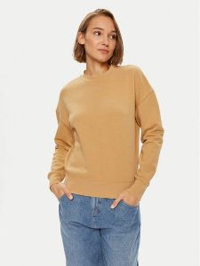 Calvin Klein Bluza Nano Logo K20K207213 Beżowy Relaxed Fit. Brązowe bluzy Calvin Klein, xs, bez wzorów, z bawełny, bez kaptura. Za 289,99 zł.