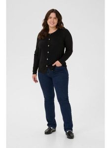 KAFFE curve Kardigan "Regina" w kolorze czarnym rozmiar: S. Czarne kardigany KAFFE curve. Za 86,99 zł.
