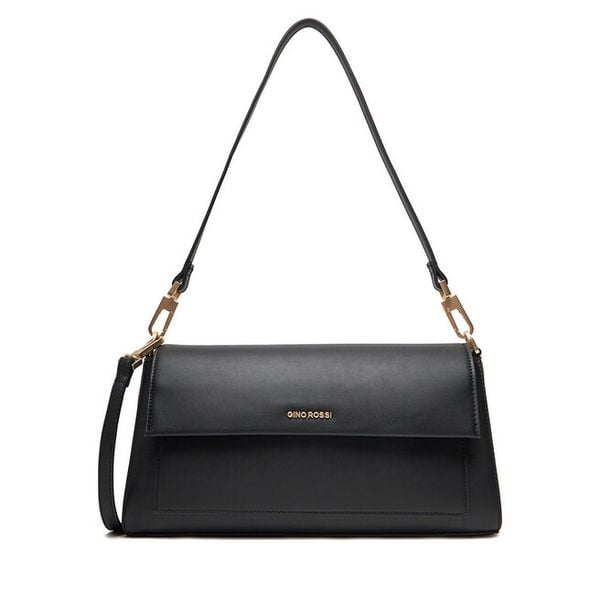 Torebka GINO ROSSI. Czarne torebki klasyczne Gino Rossi, bez wzorów, bez dodatków. Za 279,99 zł.