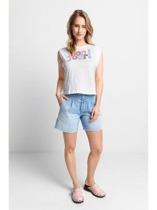 Rich & Royal Koszulka w kolorze białym rozmiar: XL. Białe bluzki Rich & Royal, xl, bez wzorów, z bawełny, bez kołnierzyka, bez ramiączek. Za 87,81 zł.