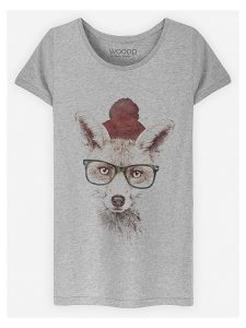 WOOOP Koszulka "Sitting Cat" w kolorze szarym rozmiar: XL. Szare bluzki Wooop, xl, bez wzorów, bez kołnierzyka, bez ramiączek. Za 79,03 zł.