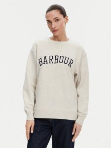 Barbour Bluza LOL0591WH71 Szary Regular Fit. Szare bluzy Barbour, bez wzorów, z bawełny, bez kaptura. Za 399,99 zł.
