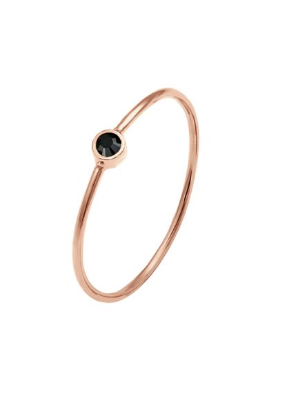 Elli Damski do łączenia minimalistyczny filigranowy z kryształami w srebrze 925 Sterling Silver Pierścionki 1 ct. Szare pierścionki Elli, srebrne. Za 203,99 zł.