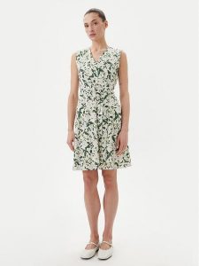 Weekend Max Mara Sukienka letnia Osiris 2515621022650 Zielony Regular Fit. Zielone sukienki Weekend Max Mara, na lato, l, bez wzorów, z bawełny, bez kołnierzyka, bez ramiączek. Za 569,99 zł.