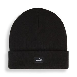 Czapka średniej głębokości Essentials PUMA Black. Czarne czapki Puma, bez wzorów, eleganckie. Za 89,00 zł.