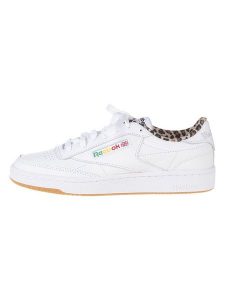 Reebok Skórzane sneakersy "Club C 85 Vintage" w kolorze biało-jasnobrązowym rozmiar: 40. Białe trampki Reebok, bez wzorów, bez zapięcia. Za 277,44 zł.