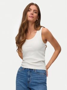 Vero Moda Top Chole 10344951 Biały Regular Fit. Białe topy Vero Moda, l, bez wzorów, z bawełny, bez kołnierzyka, bez ramiączek. Za 69,99 zł.