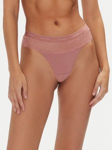 Calvin Klein Underwear Stringi 000QF7980E Różowy. Czerwone stringi Calvin Klein Underwear, bez wzorów, z syntetyku. Za 79,99 zł.