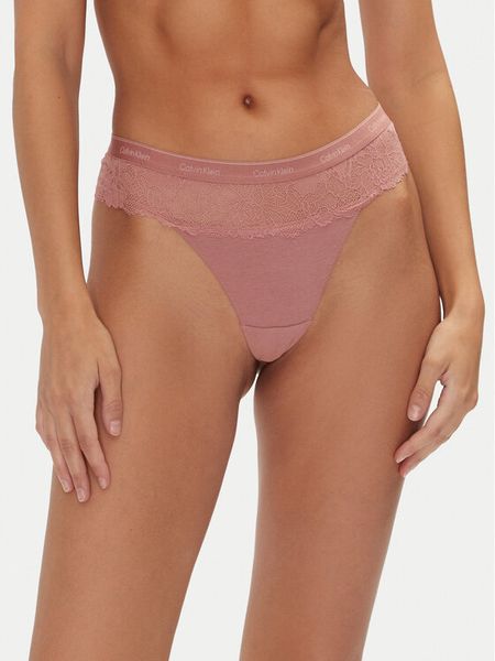 Calvin Klein Underwear Stringi 000QF7980E Różowy. Czerwone stringi Calvin Klein Underwear, bez wzorów, z syntetyku. Za 69,99 zł.