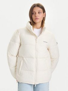 Guess Jeans Kurtka zimowa W4BL21 WGII2 Beżowy Regular Fit. Brązowe kurtki Guess Jeans, na zimę, m, z aplikacjami, z jeansu, bez kaptura. Za 559,99 zł.