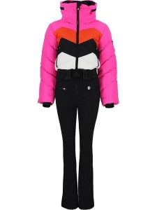 Peak Mountain Kombinezon narciarski "Antiero" w kolorze różowo-czarnym rozmiar: L. Czarne kurtki sportowe Peak Mountain, l, bez wzorów, z tkaniny, bez kaptura, narciarskie. Za 598,57 zł.