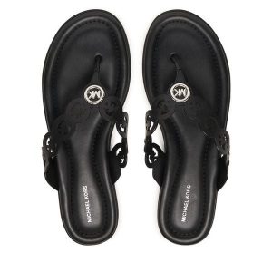 Japonki MICHAEL Michael Kors. Czarne klapki MICHAEL Michael Kors, bez wzorów, bez obcasa. Za 476,99 zł.