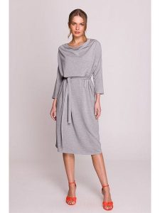 Stylove Sukienka w kolorze szarym rozmiar: L/XL. Szare sukienki Stylove, l, bez wzorów, z tkaniny, bez kołnierzyka, bez ramiączek, midi. Za 241,56 zł.