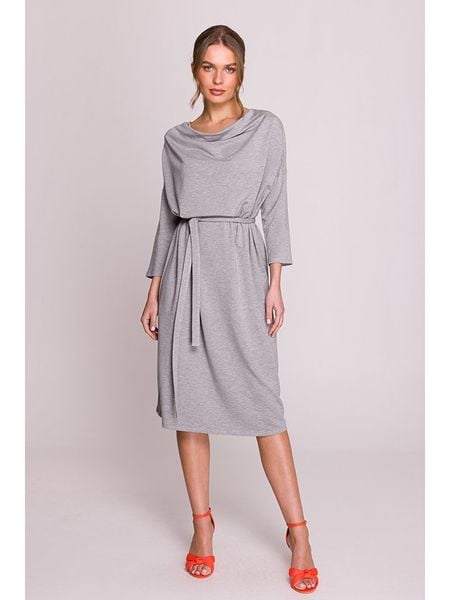 Stylove Sukienka w kolorze szarym rozmiar: L/XL. Szare sukienki Stylove, l, bez wzorów, z tkaniny, bez kołnierzyka, bez ramiączek, midi. Za 241,56 zł.