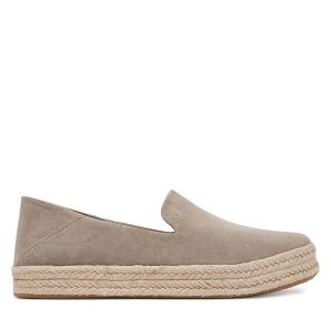 Espadryle Toms. Brązowe espadryle Toms, bez wzorów, bez obcasa. Za 389,99 zł.