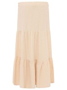 Zwillingsherz Muślinowa spódnica w kolorze beżowym rozmiar: L/XL. Brązowe spódnice Zwillingsherz, l, bez wzorów, z bawełny, maxi. Za 104,99 zł.