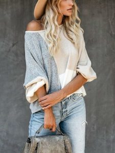 LA Angels Sweter w kolorze beżowo-biało-szarym rozmiar: M. Białe swetry oversize LA Angels, m, bez wzorów, ze splotem, bez ramiączek. Za 179,64 zł.
