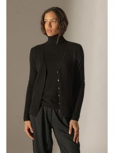 Perfect Cashmere Kaszmirowy kardigan "Paige" w kolorze czarnym rozmiar: XL. Czarne kardigany Perfect Cashmere, z kaszmiru. Za 347,99 zł.