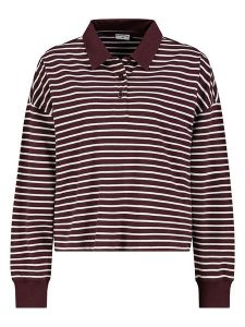 Eight2Nine Koszulka polo w kolorze bordowo-białym rozmiar: XS. Białe bluzki Eight2Nine, xs, bez wzorów, z bawełny, bez kołnierzyka, bez ramiączek. Za 61,17 zł.