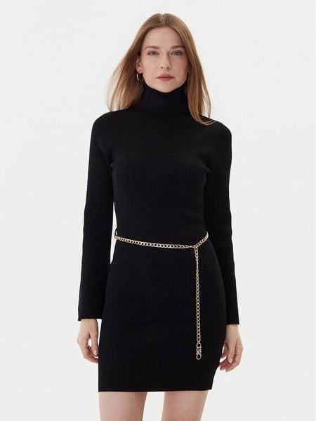 MICHAEL Michael Kors Sukienka dzianinowa MF583C633D Czarny Regular Fit. Czarne sukienki MICHAEL Michael Kors, xs, bez wzorów, z dzianiny, bez kołnierzyka, bez ramiączek. Za 689,99 zł.
