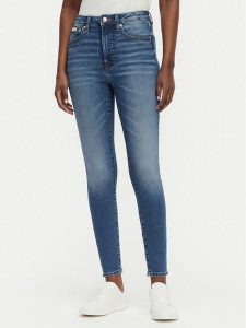 Calvin Klein Jeans Jeansy LV047G924G Granatowy Skinny Fit. Niebieskie jeansy Calvin Klein Jeans, bez wzorów, z bawełny. Za 409,99 zł.