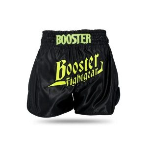 Szorty bokserskie Booster Fight Gear TBT Thunder. Czarne szorty BOOSTER FIGHT GEAR, bez wzorów, sportowe. Za 296,00 zł.