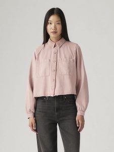 Levi's Koszula w kolorze jasnoróżowym rozmiar: XS. Różowe koszule Levi's®, s, bez wzorów, bez kołnierzyka, bez ramiączek. Za 97,51 zł.